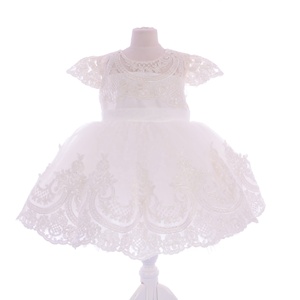 Vestido de bebé ropa para niños blanco con cordones al por mayor personalizado niña boda Alta Calidad recién nacido nuevo diseño moderno lujo fiesta cumpleaños - Product Image 1