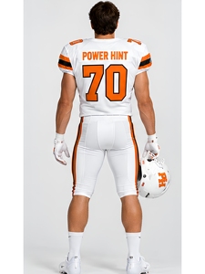 Uniforme de football américain personnalisé avec logo 3D imprimé, 100% polyester, anti-UV, rembourré, nom et numéro de l'équipe, vêtements d'équipe de football américain - Product Image 2
