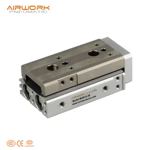 Cylindre pneumatique à double effet en acier inoxydable série MXQ HLQ HLQL avec table coulissante à course réglable - Product Image 1