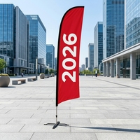 Drapeau de plage en forme de larme à double face avec logo personnalisé, bannière publicitaire extérieure, impression par sublimation, expositions, événements
