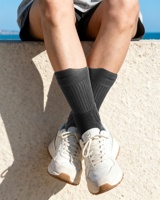 Chaussettes de sport de basketball personnalisées par le fabricant, logo de designer, anti-odeur, hommes, noir, sport, Coolmax Elite, compression, chaussettes de course