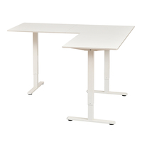 Bureau d'ordinateur ergonomique Ofitech, bureau moderne en forme de L, grand bureau de direction, bureau de PDG