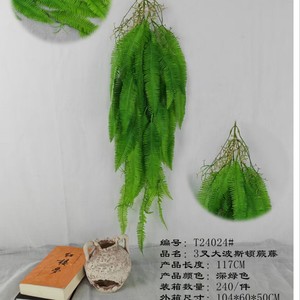 แขวน<span class=keywords><strong>ต้น</strong></span>ไม้เทียมสัมผัสจริงที่มนุษย์สร้างขึ้นไม้เลื้อยเฟิร์นสีเขียวในร่มใบไม้ตกแต่งกลางแจ้ง - Product Image 3