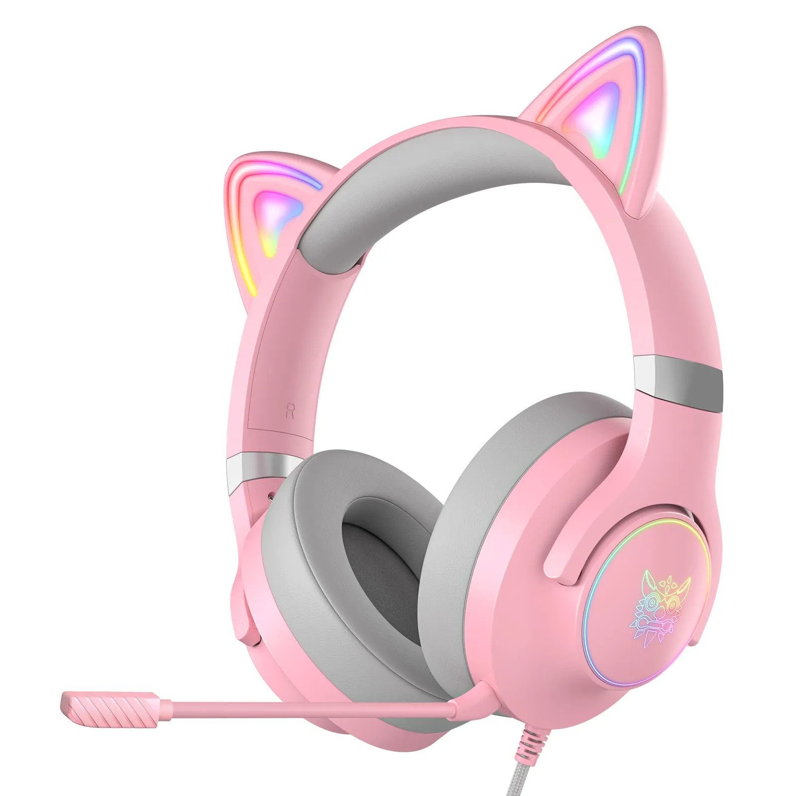 Free Sample ONIKUMA X30 Cat Ear Shape Gaming Headset Earphone & Headphone & Accessories Gaming Microphone Headphones for PC