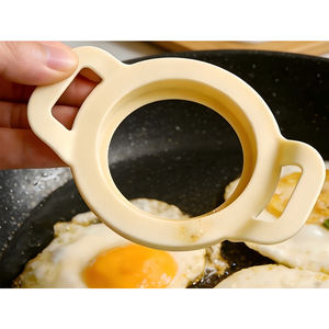 Anneau à œufs en silicone de qualité alimentaire, antiadhésif, à double poignée, moule à œufs frits, 3 tailles, pour petit-déjeuner, sandwich, burger - Product Image 5
