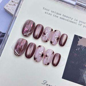 Nuevo Producto Lanzado, Espejo Demonio Viento Oscuro, Dorado con <span class=keywords><strong>Polvo</strong></span>, Negro Dorado Lujoso y Elegante, <span class=keywords><strong>Uñas</strong></span> Postizas Hechas a Mano - Product Image 3