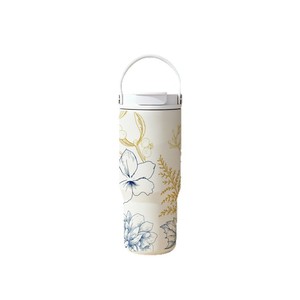 750ml New Ceramic Liner Insulated Coffee <b>Cup</b> <b>with</b> <b>Straw</b> Ice Tumbler Stylish Outdoor Portable Thermos <b>with</b> Handle Gift OEM ODM - Product Image 6