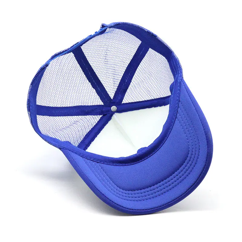 Индивидуальная сублимационная печать, 3D-логотип, рекламная 5-панельная поролоновая сетчатая бейсболка, шляпа для гольфа