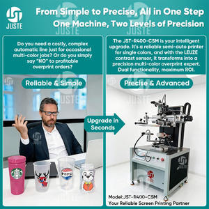 Machine de sérigraphie pour bouteilles en <span class=keywords><strong>verre</strong></span>, manuel, petit, Semi-automatique, CNC, servo-cylindrique, imprimante pour pot rond - Product Image 2