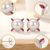 Boucles d'oreilles à clous en perles rondes de grande taille pour femmes, clous d'oreilles fixes à perle unique, accessoires de bijoux simples et polyvalents pour tous les jours