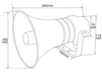 Altavoz de bocina para sistema de PA, 100 V, 30 W, instalación exterior, altavoz a prueba de explosiones