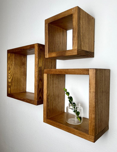 Nuova Mensola a Muro in Legno Massello, Scaffale Sospeso <span class=keywords><strong>per</strong></span> Gioielli e Oggetti, Mensola Flottante <span class=keywords><strong>per</strong></span> Arredamento Casa - Product Image 1