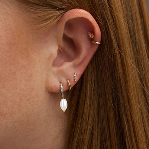 Aretes Colgantes CANNER Clásicos y Sencillos de 6mm con Perla y Circonita 5A, Plata de Ley S925 - Product Image 5