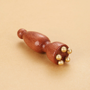 Three Peck Facial Massager Solid Wood Acupressure Stick Eye Meridian <b>Massage</b> Beauty <b>Tool</b> - Product Image 3