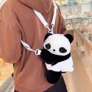 New Cartoon Calico Cat Crossbody <strong>Bag</strong> Cute <strong>Panda</strong> Plush Toy Versatile and Stylish Backpack - Product Image 6