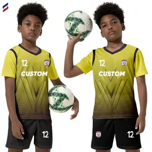 Polyester Trainingsfußballtrikot Kids kundenspezifisches Jugendfußballtrikot Set Fußballuniform Vereinsmannschaft JSoccer erseys für Jungs VL373