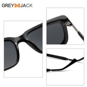 Lunettes de soleil polarisées grises pour hommes, monture carrée TR, protection UV400 pour la conduite et la pêche - Product Image 4