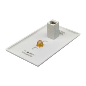 แผงติดผนัง AV-DATA มาตรฐานอเมริกา 1 ช่อง สำหรับ Cat5e Ethernet และทีวี พร้อมการรับประกัน 1 ปี - Product Image 4