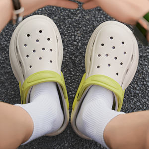 Chaussons pour hommes, respirants, en EVA, sabots doux et confortables, logo, légers, chaussures plates de jardin, tendances de la mode hiver-été - Product Image 6