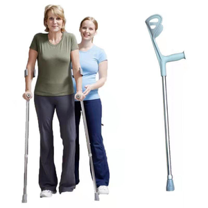 <span class=keywords><strong>Muletas</strong></span> de codo ligeras y manos libres, bastón ajustable, ayudas para caminar con soporte de codo para discapacitados o personas mayores - Product Image 2