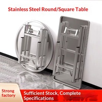 Table de restaurant pliable, design moderne en métal carré, style antique, portable, gain de place, mobilier commercial