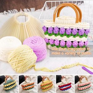 Hilo de Tejer para Manualidades, 93 Colores Disponibles, Rollo Grande, Venta al Por Mayor, Material para Tejer a Mano, Hilo para Camisetas, para Cestas de Almacenamiento Tejidas a Crochet - Product Image 3