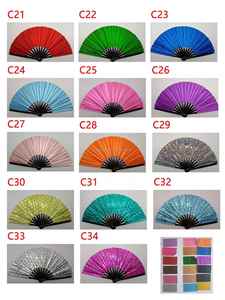 Abanico Plegable Grande de Bambú Holográfico Hecho a Mano de Alto Rendimiento de 33 cm, Abanico para Fiestas y Eventos con Funda - Product Image 2