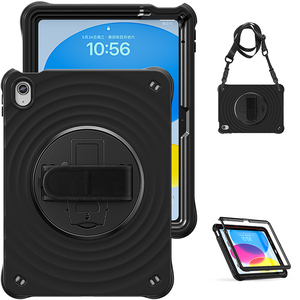 Per iPad 10a generazione 2022 10.9 pollici cavalletto ibrido Cover posteriore costruito con tracolla - Product Image 1