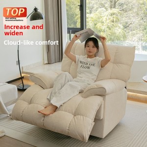 Sofá Eléctrico Inteligente para Sala de Estar, Tela, Compartimento Extra Grande, Sillón Reclinable Individual, Silla Mecedora con Masaje, Estilo Moderno Minimalista - Product Image 4