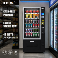 Máquina Expendedora Inteligente de Snacks y Bebidas TCN para Comercios, con Pago con Monedas, Tarjeta y Sin Efectivo, para Escuelas, Aeropuertos, Gimnasios y Negocios