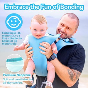 Portabebés ligero de malla, tipo bandolera, para natación, transpirable e impermeable, con asiento de cintura para niños - Product Image 5