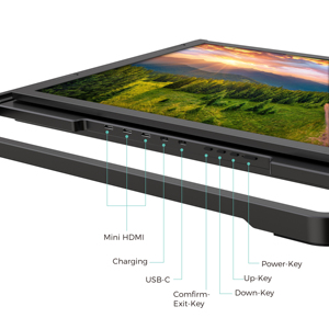 Extenseur d'écran portable triple, entièrement en aluminium, quatre écrans 3×18,5” QHD HDR IPS USB-C et HDMI, compatible avec les ordinateurs portables de 11 à 18 pouces, 2,5K - Product Image 3