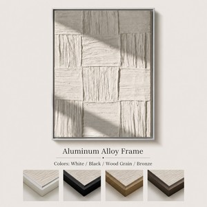 Peintures et décorations murales originales, huile sur toile, Dream Weaver Wabi-Sabi, relief 3D, grand cadre en alliage d'aluminium, pour hôtel, salon - Product Image 5