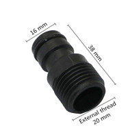 Raccord rapide mâle 1/2 pouce, adaptateur de robinet en plastique pour irrigation de jardin et lavage de voiture, raccord de tuyau d'eau