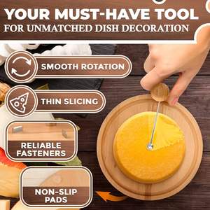 Coupe-pain <span class=keywords><strong>professionnel</strong></span> réglable pour savon, <span class=keywords><strong>fromage</strong></span>, beurre, gâteau, pain, avec échelle de mesure sur base en bois, couleur bois - Product Image 6