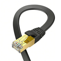 Cable de Red Ethernet Plano Cat7 OEM, Blindado SFTP, 10Gbps 600MHz RJ45, para Juegos, Hogar, Oficina, Centro de Datos, con Certificaciones CE, RoHS, FCC