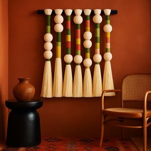 Art Mural Moderne en Grande Fibre Boule de Sphéricité Décorative Macramé Bulle Tentures Murales Art Designs Décoration Intérieure Décoration Murale - Product Image 6