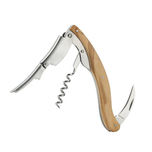 Biểu Tượng Tùy Chỉnh Hiện Đại Ô Liu Xử Lý Thép Không Gỉ Rượu Vang Mở Chai Với Lá Cắt Cho Sommeliers Và Rượu Vang Bồi bàn - Product Image 2