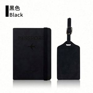 High Quality Rectangle PU Minimalist <b>Wallet</b> <b>Passport</b> Cases RFID Protection Wood Grain Rotating Reading Rack Environment-Friendly - Product Image 2