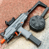 Nouveau pistolet à billes de gel électrique UZI 51 cm, portée de 100 pieds, rechargeable, automatique, jouet électronique sécurisé, unisexe, en nylon, pour tous les âges