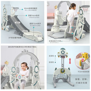 Youjiale - Tobogán Infantil de Diseño Simple, Columpio, Juego de Plástico con Tapete para Niños, Toboganes para Parques Deportivos y Centros Comerciales, Uso en Interiores - Product Image 4