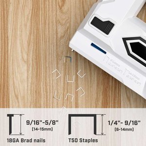 Pistola de Clavos Inalámbrica 4V de Iones de Litio, Clavadora y Grapadora 2 en 1, Pistola de Clavos Eléctrica a Batería con Cargador USB - Product Image 3