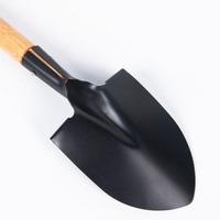 Mini houe d'extérieur en acier au carbone avec manche droit en bois pour le camping, utilisation multifonctionnelle dans les jardins de fleurs et de légumes