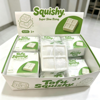 Nouveau Jouet Anti-Stress en Tofu Blanc à Extruder, Blocs de Construction Sonores en Forme de Raviolis, Doux et Compressibles