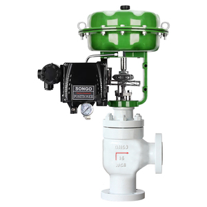 Válvula de diafragma neumática de un solo asiento con brida WCB para regulación de flujo de agua - Product Image 1
