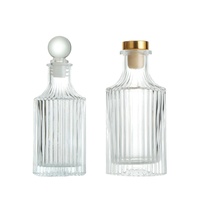 Bouteille en verre vide pour huile aromatique avec bâtonnets diffuseurs, désodorisant, parfum, flacon diffuseur en verre avec emballage 200ml