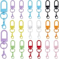 Mousquetons pivotants en métal couleur bonbon en gros pour breloques de sac, cordons, accessoires de bricolage et breloques de sac à main