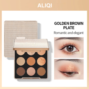 Vendedores de maquillaje Cosmético Personalizado 9 colores Pigmento desnudo Sombra de ojos Etiqueta privada 9 Pan Paleta de sombras de ojos fluorescentes - Product Image 5