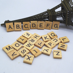 Técnica pulida de letras del alfabeto de <span class=keywords><strong>madera</strong></span> <span class=keywords><strong>en</strong></span> inglés natural ecológico para manualidades - Product Image 6