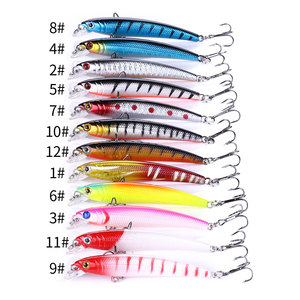 <span class=keywords><strong>Leurre</strong></span> de pêche Minnow dur de 7,5 cm et 5,6 g avec 6 hameçons #   Hameçons triples, leurres artificiels réalistes, appâts pour brochet et poisson-chat, matériel de pêche - Product Image 2
